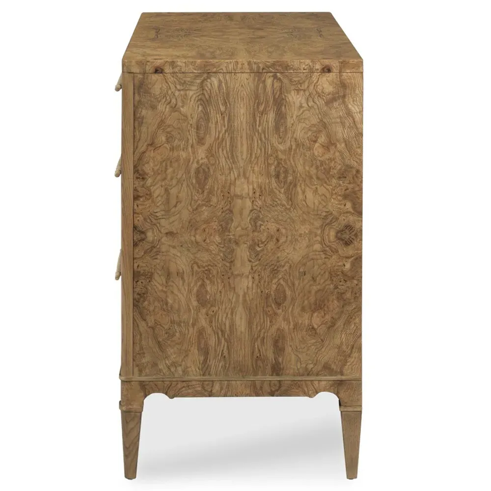 Granada Bachelor Chest - Brown, Burl Wood