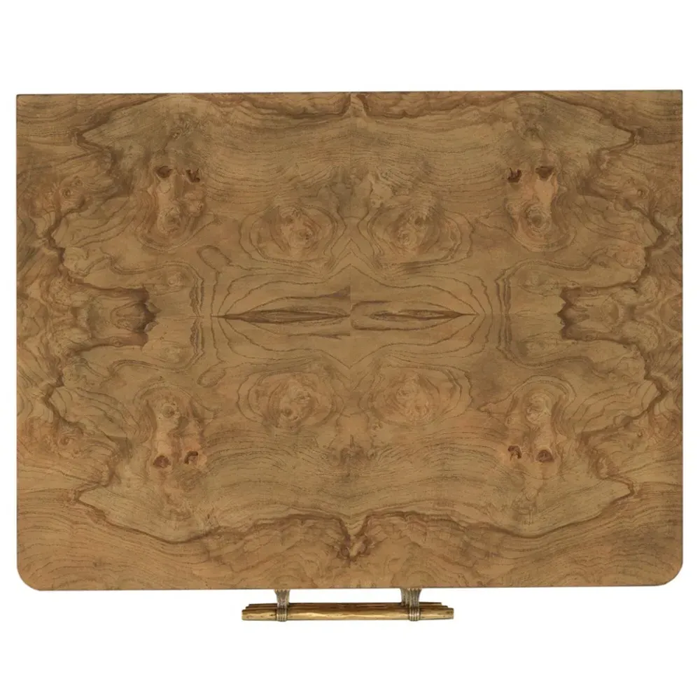 Granada Nightstand - Brown, Burl Wood