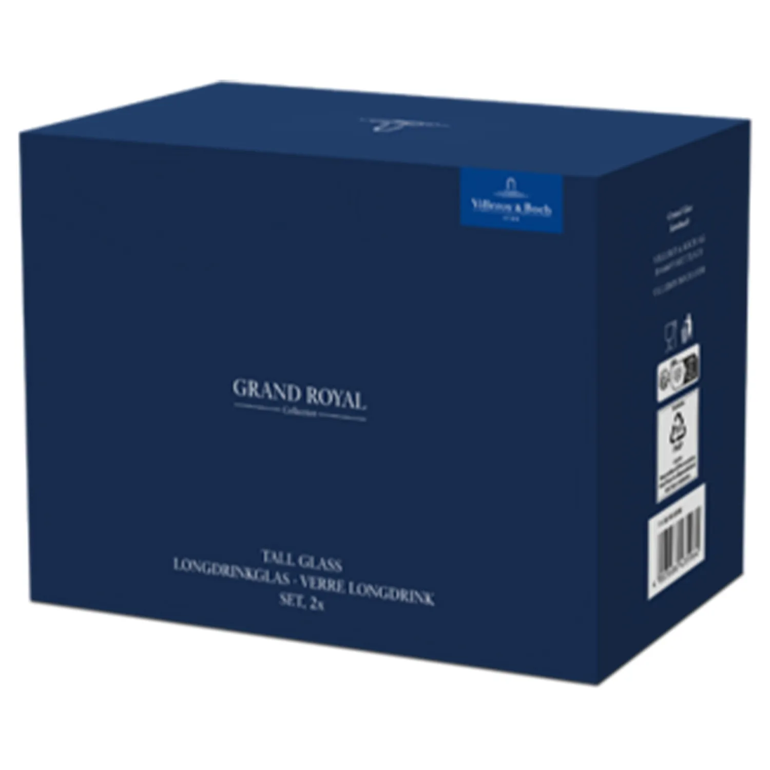 Grand Royal Highball Glass Set of 2 - Clear, Crystal