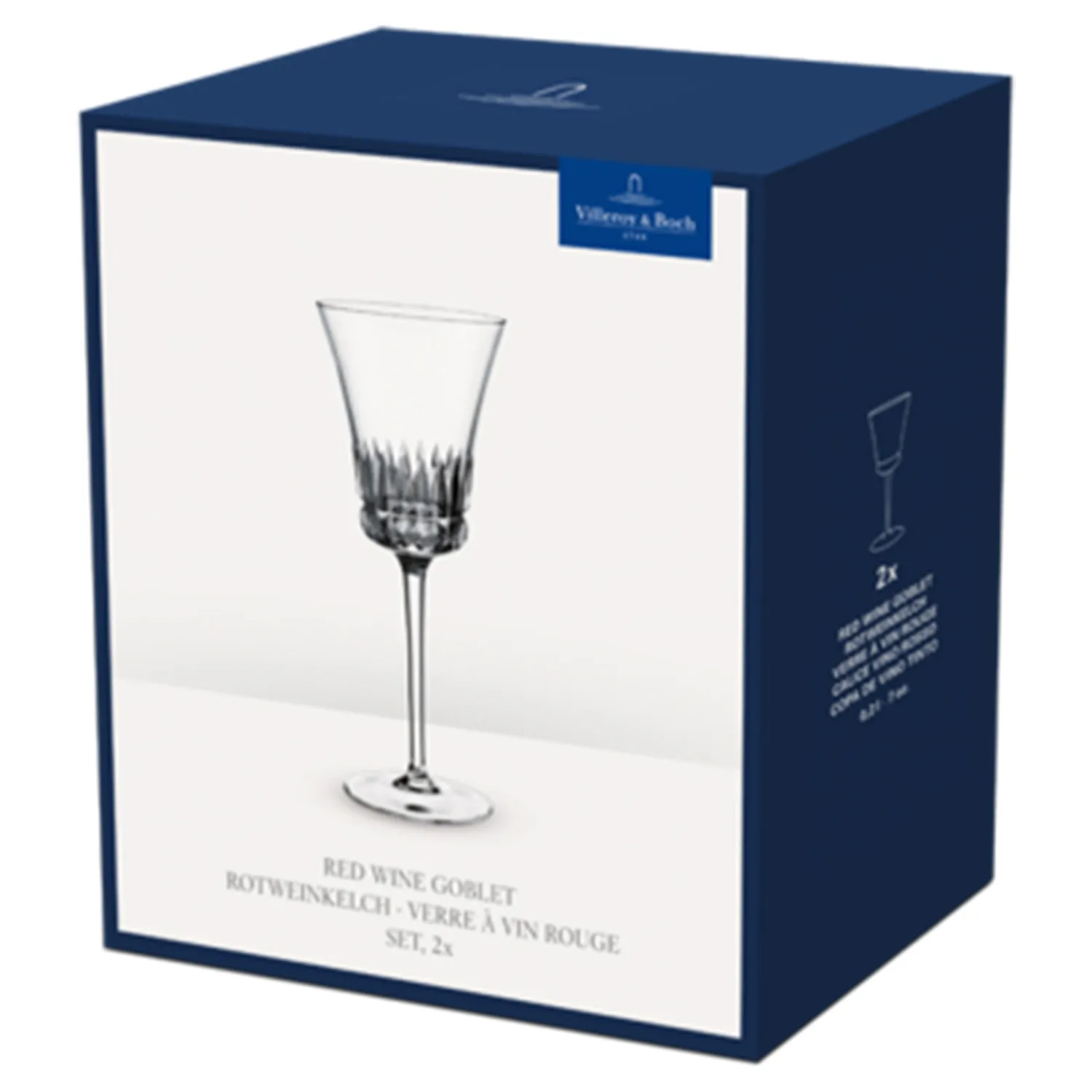 Grand Royal Red Wine Glass Set of 2 - Clear, Crystal