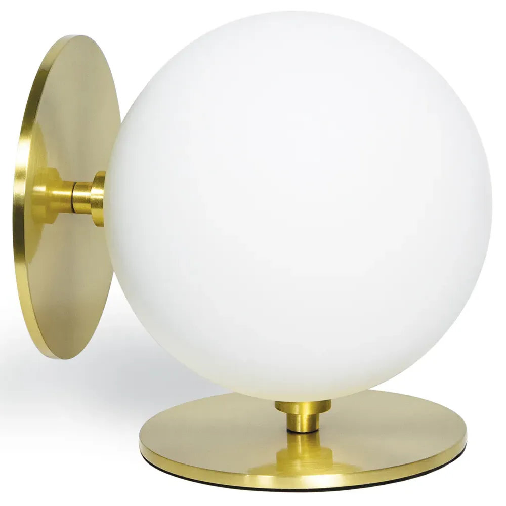Grant Steel Sphere Bookends - White, Brass