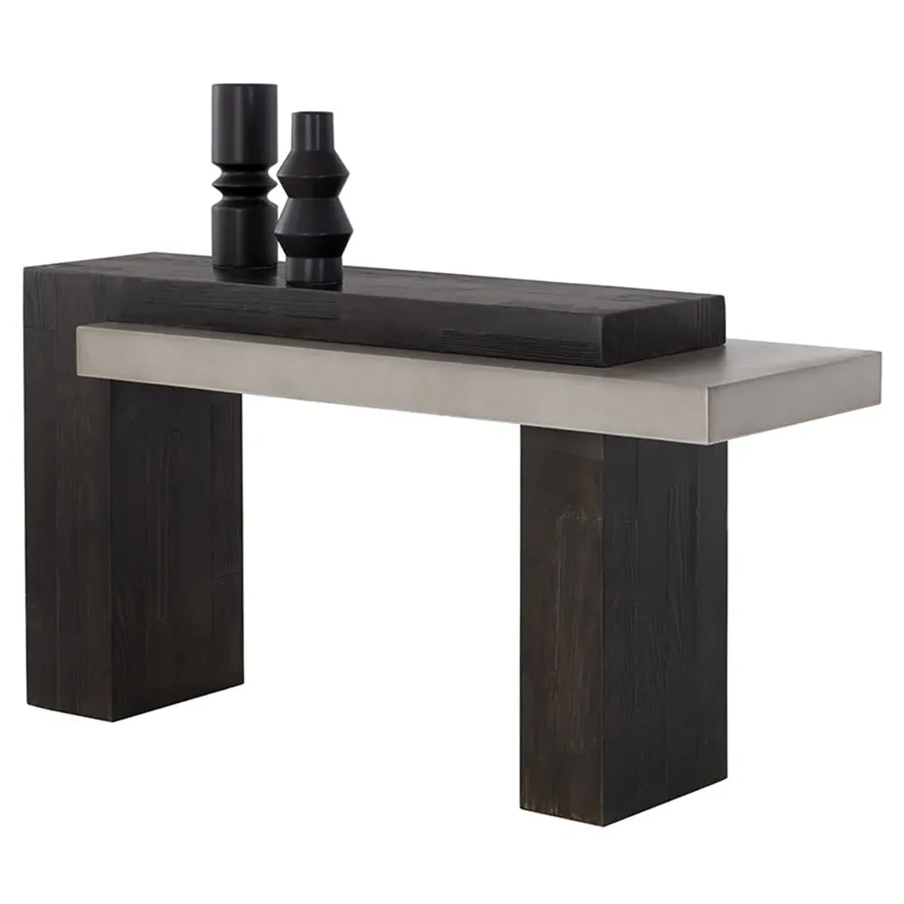 Grasmere Outdoor Console Table - Brown, Concrete