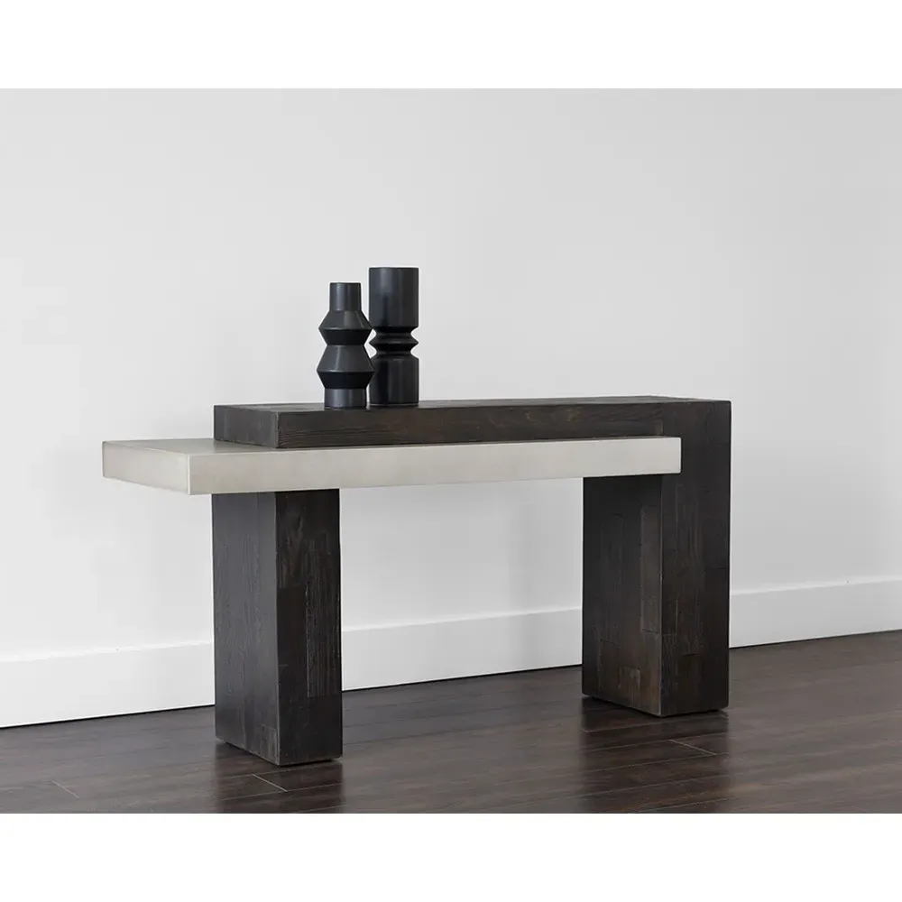 Grasmere Outdoor Console Table - Brown, Concrete
