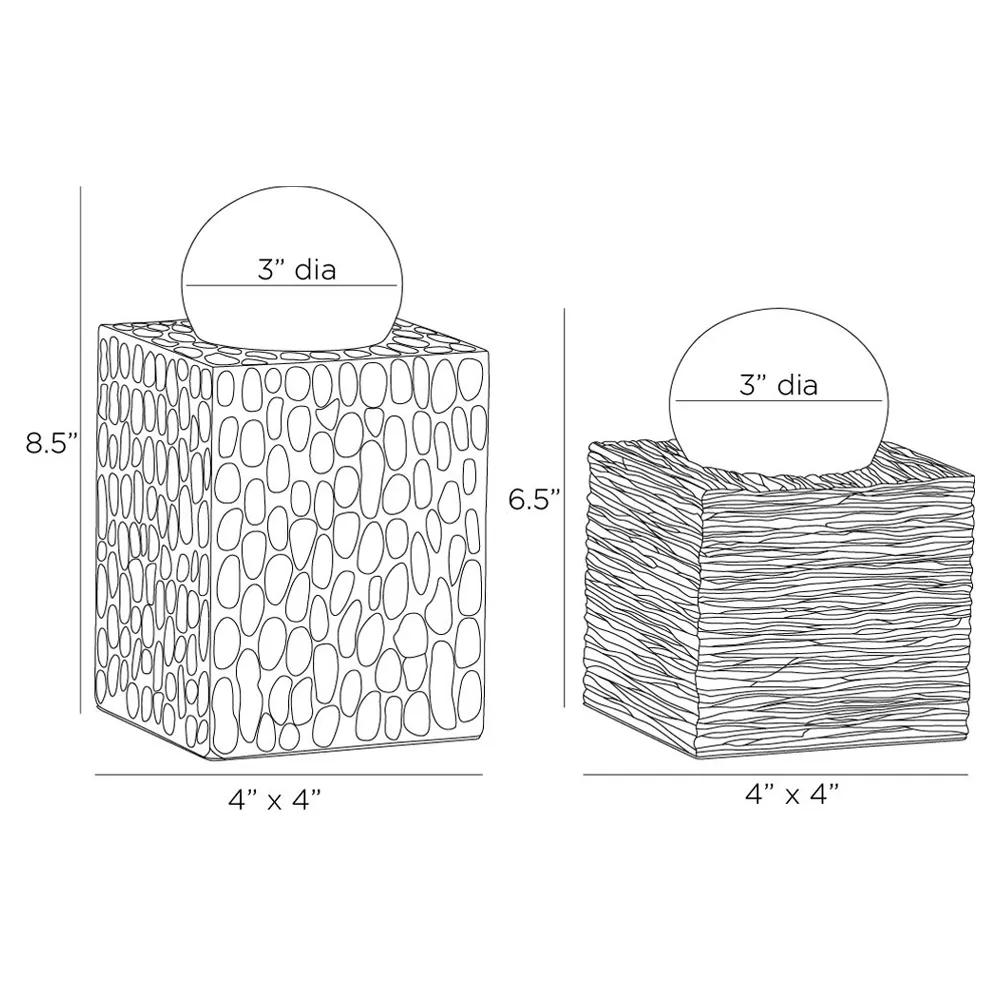 Greenville Coastal Multi Colored Marble Sculpture Set