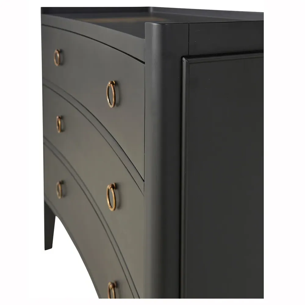 Gremaine 3 Drawer Bachelor Chest - Black, Mahogany