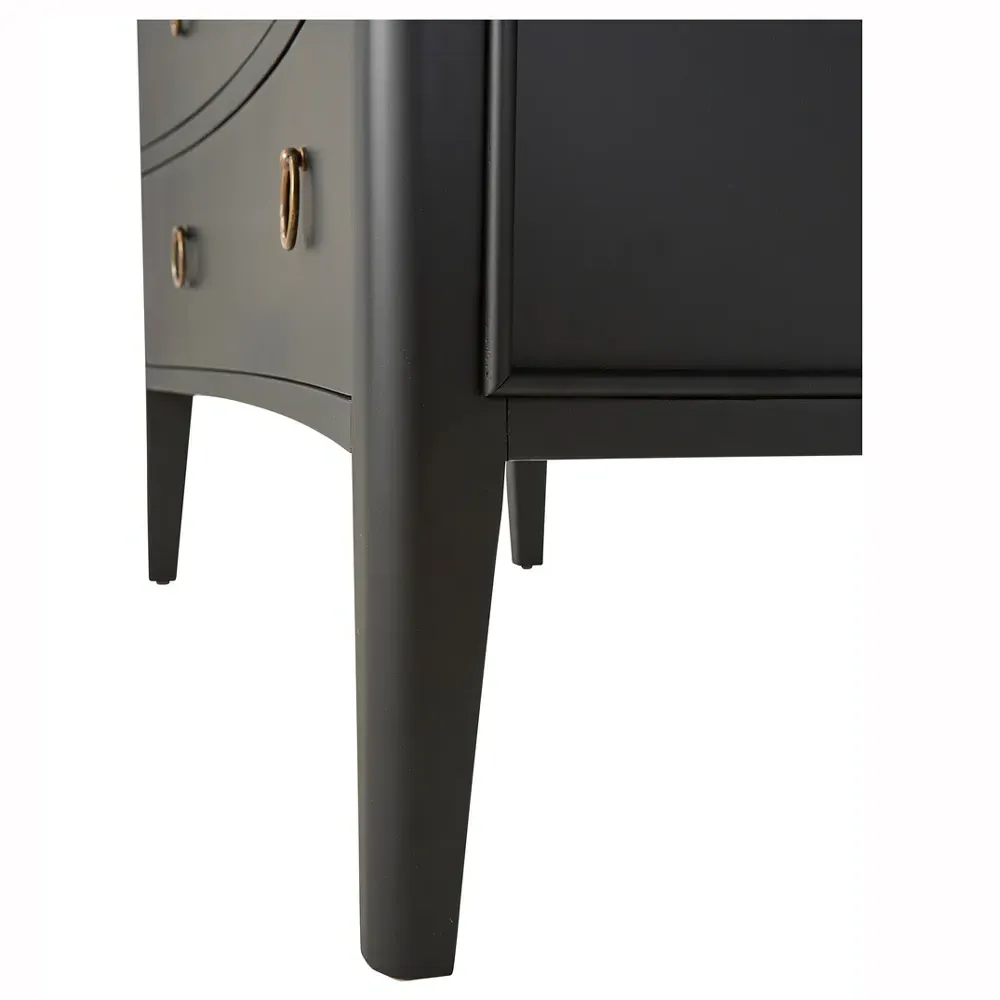 Gremaine 3 Drawer Bachelor Chest - Black, Mahogany