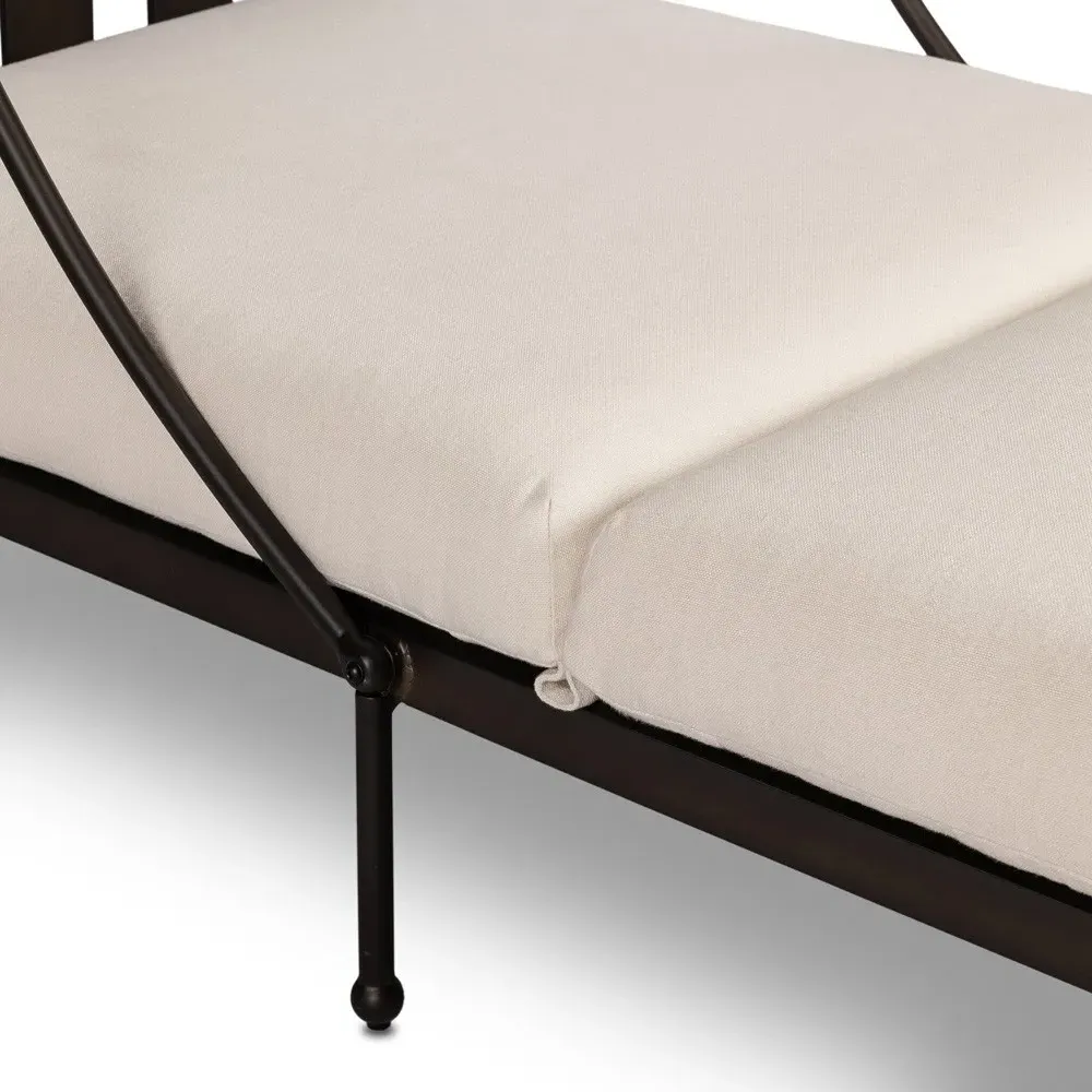 Gretchen Adjustable Outdoor Chaise Lounge - Flax, Aluminum