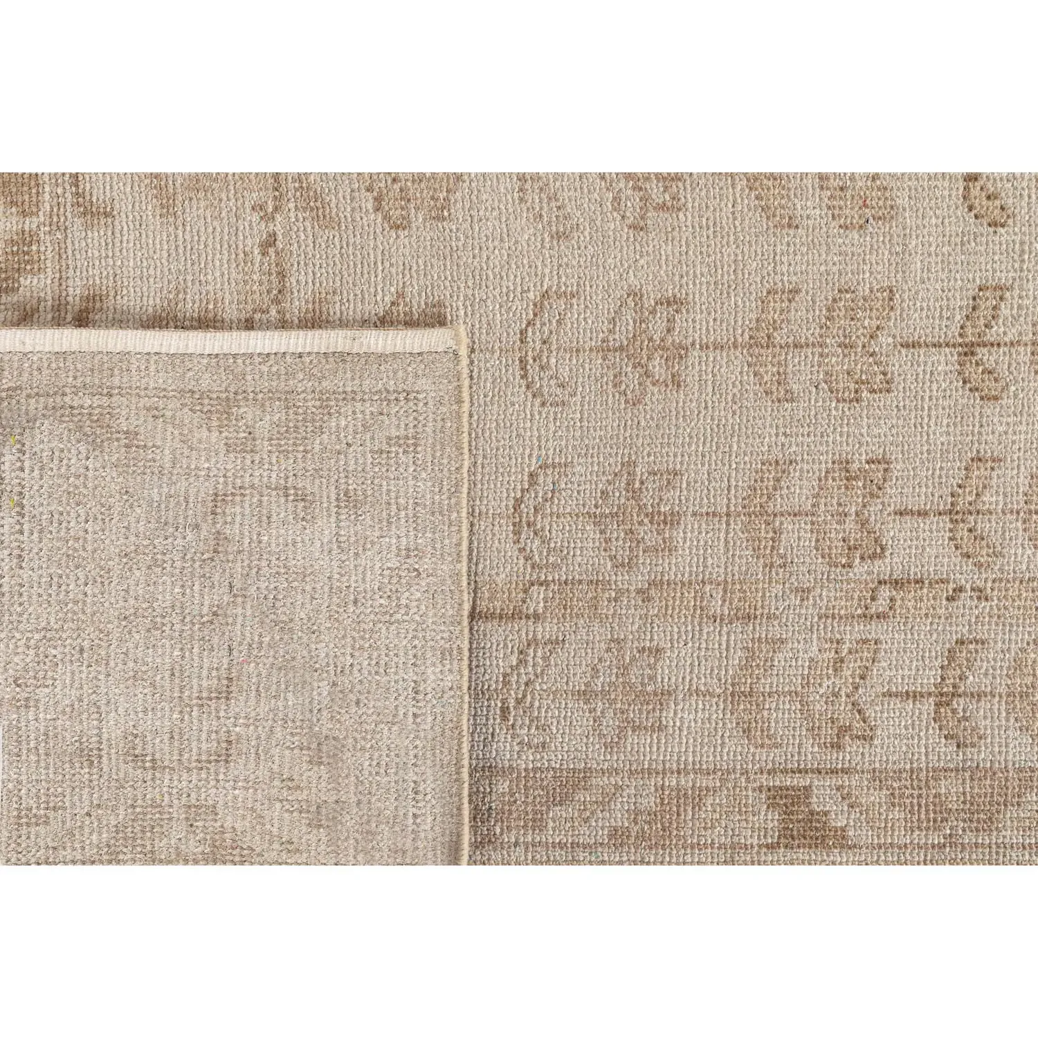 Gretchen Floral Hand Knotted Rug - Beige, Wool