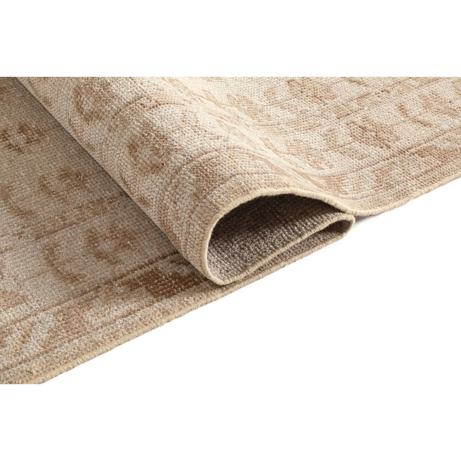 Gretchen Floral Hand Knotted Rug - Beige, Wool