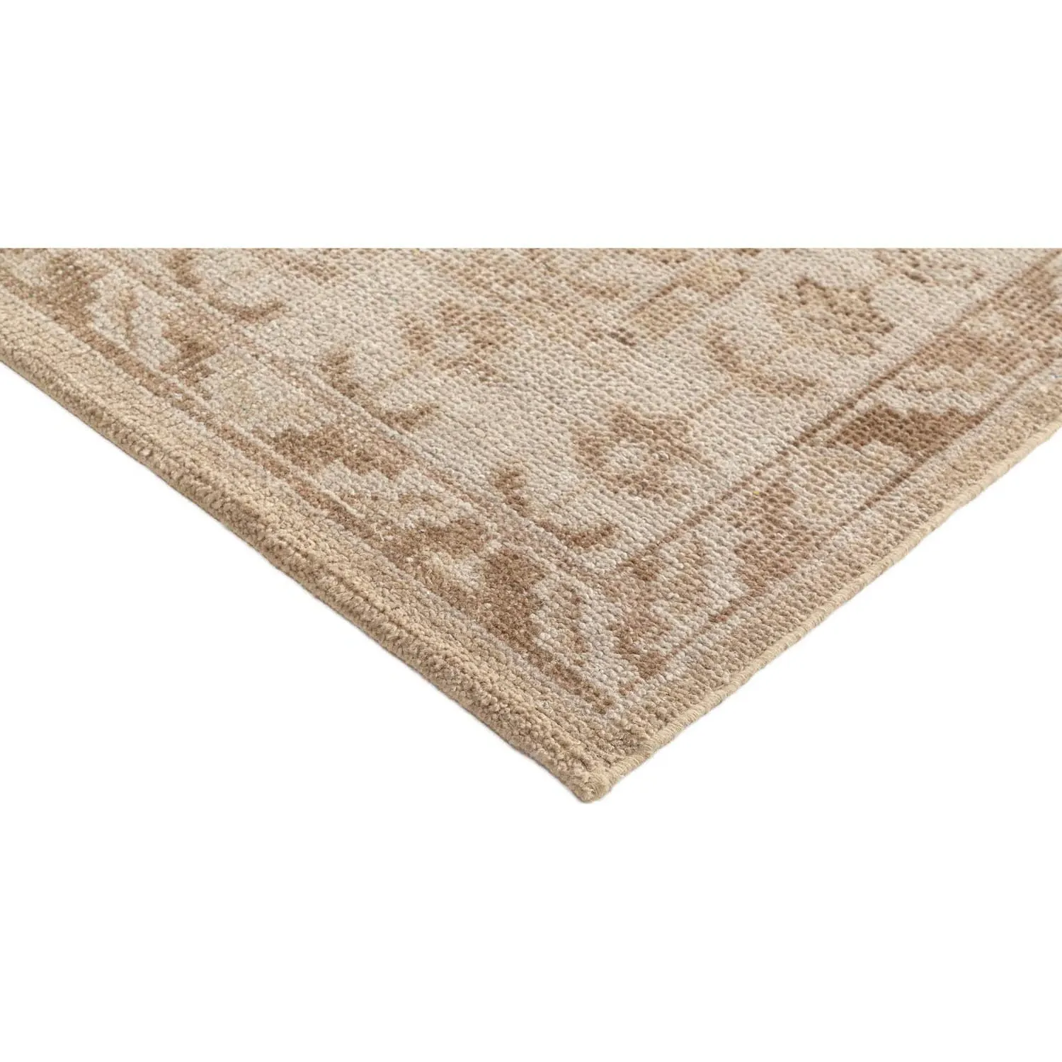 Gretchen Floral Hand Knotted Rug - Brown, Wool
