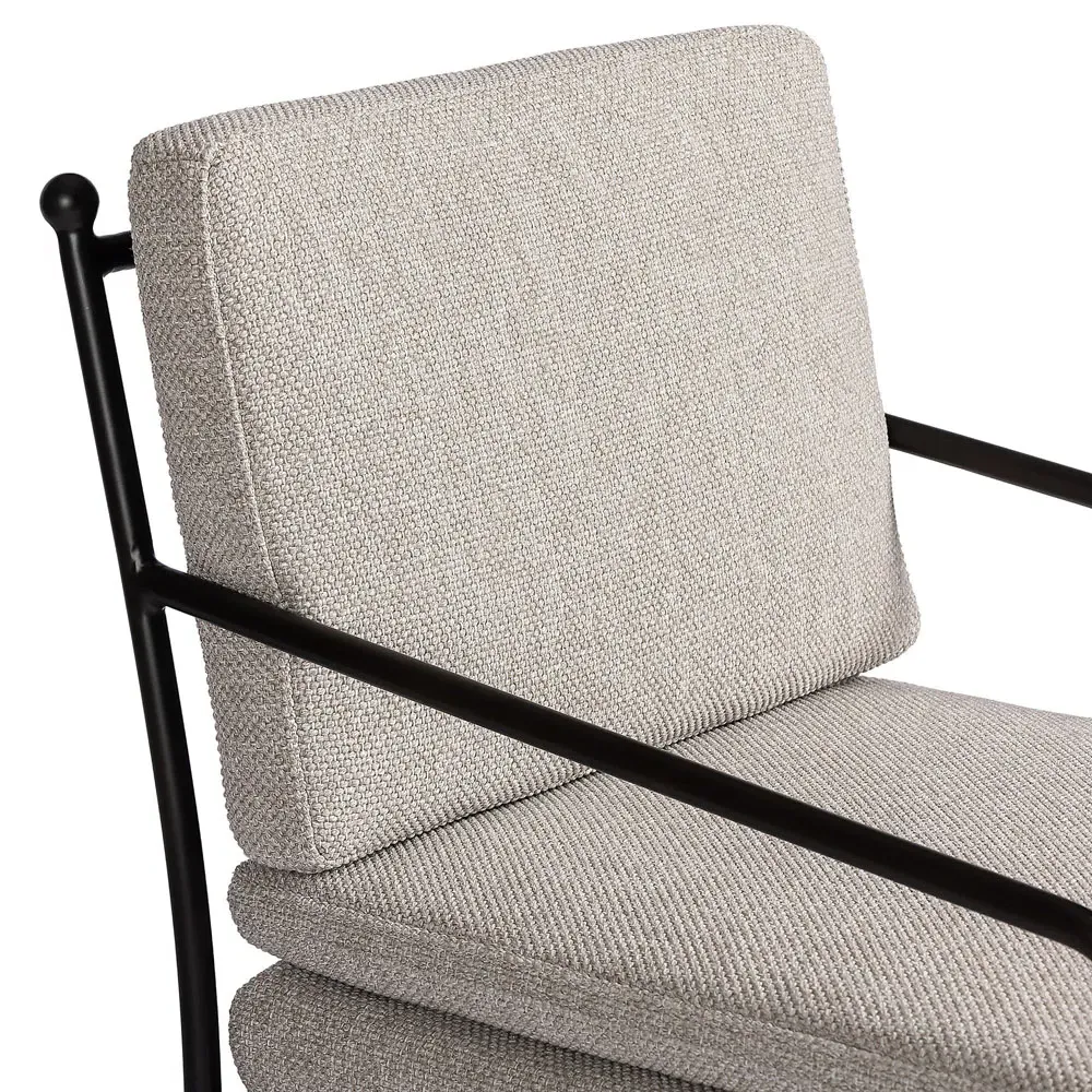 Gretchen Outdoor Dining Arm Chair - Grey, Aluminum