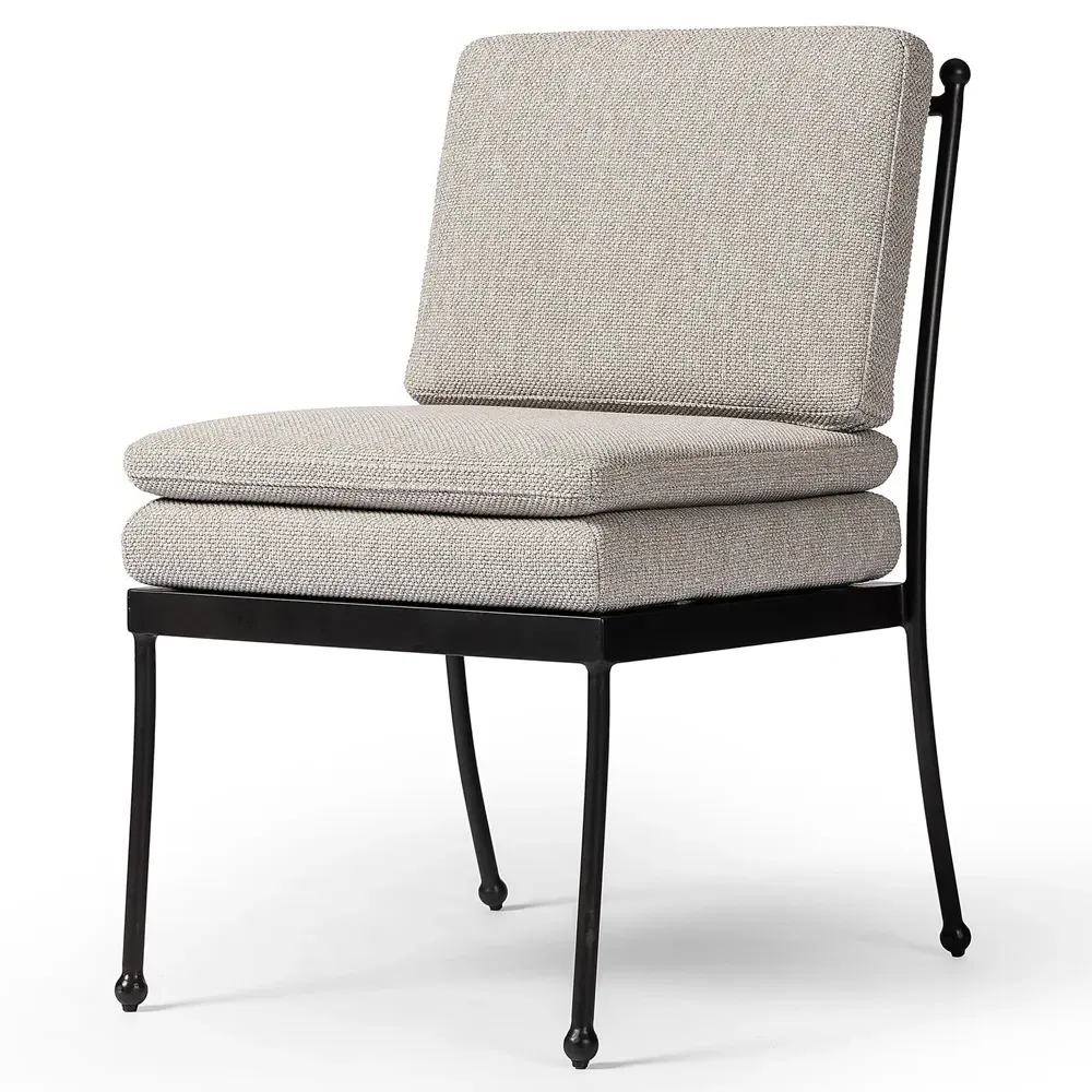 Gretchen Outdoor Dining Chair - Grey, Aluminum