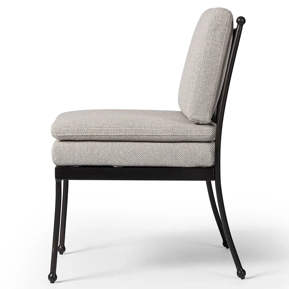 Gretchen Outdoor Dining Chair - Grey, Aluminum