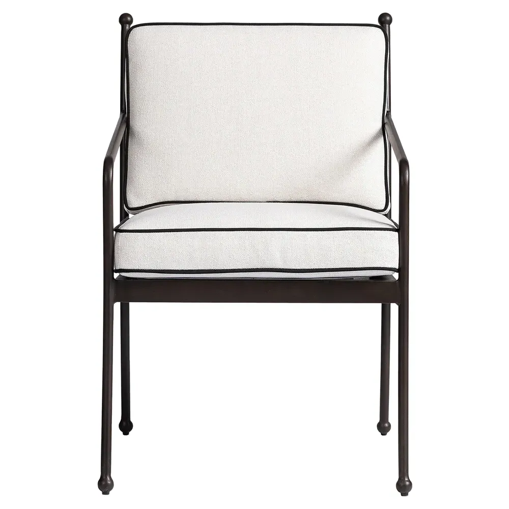 Gretchen Outdoor Dining Chair - White, Aluminum image