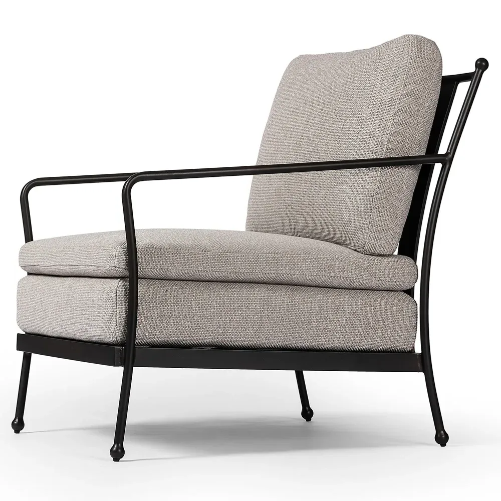 Gretchen Outdoor Lounge Chair - Grey, Aluminum