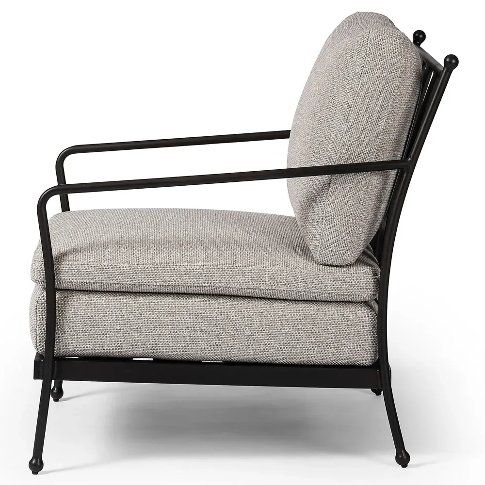 Gretchen Outdoor Lounge Chair - Grey, Aluminum