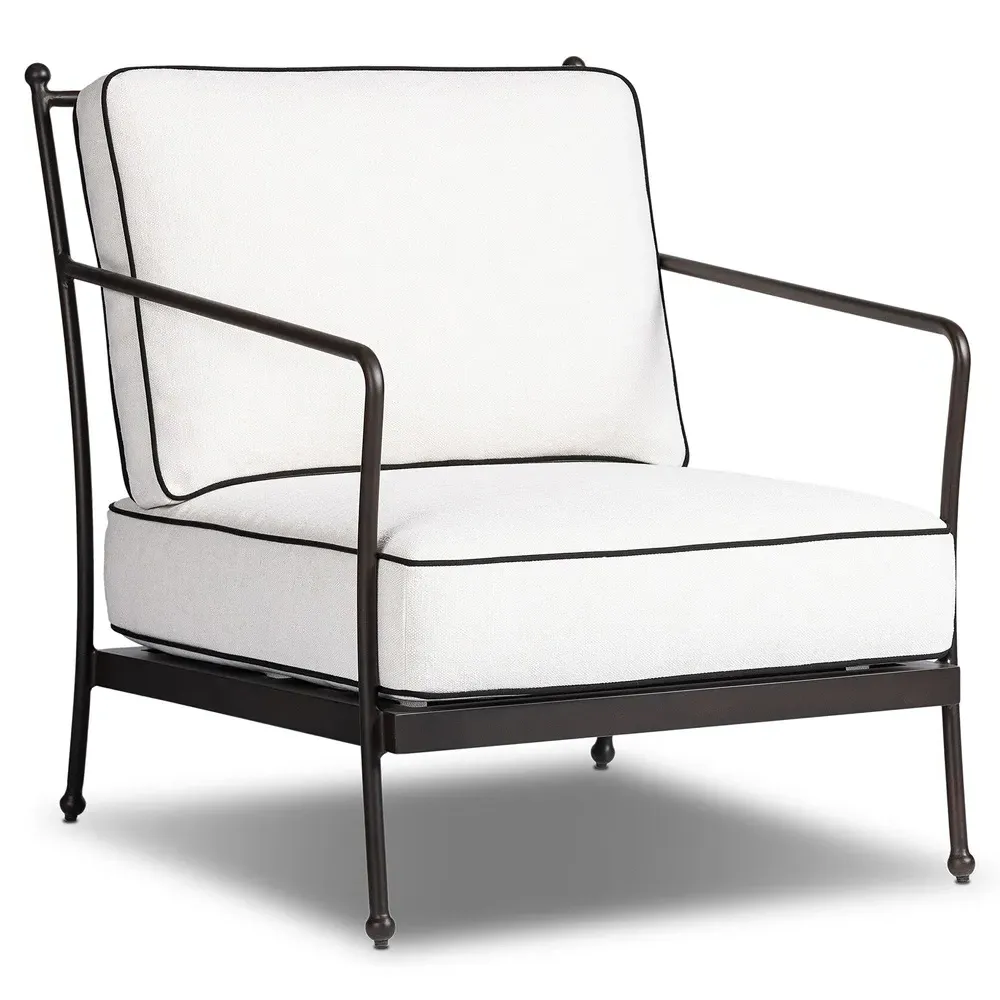 Gretchen Outdoor Lounge Chair - White, Aluminum