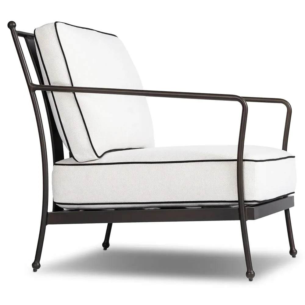 Gretchen Outdoor Lounge Chair - White, Aluminum