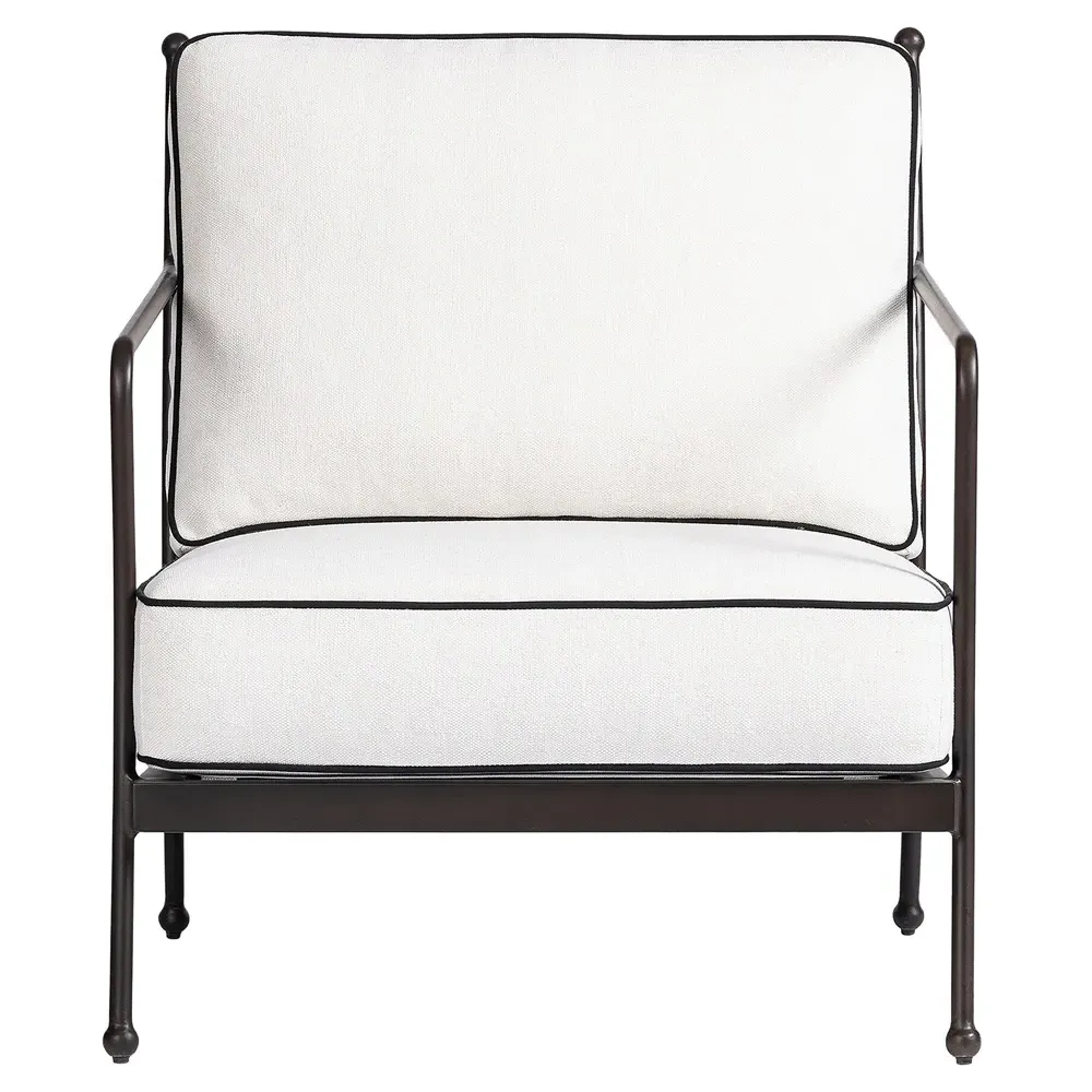 Gretchen Outdoor Lounge Chair - White, Aluminum