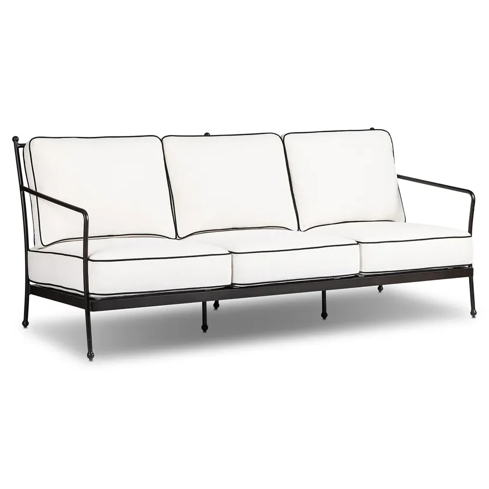 Gretchen Outdoor Sofa - White, Aluminum