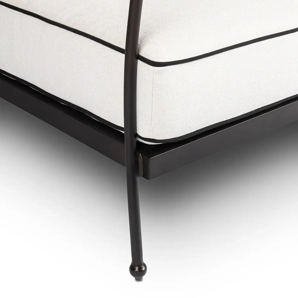 Gretchen Outdoor Sofa - White, Aluminum