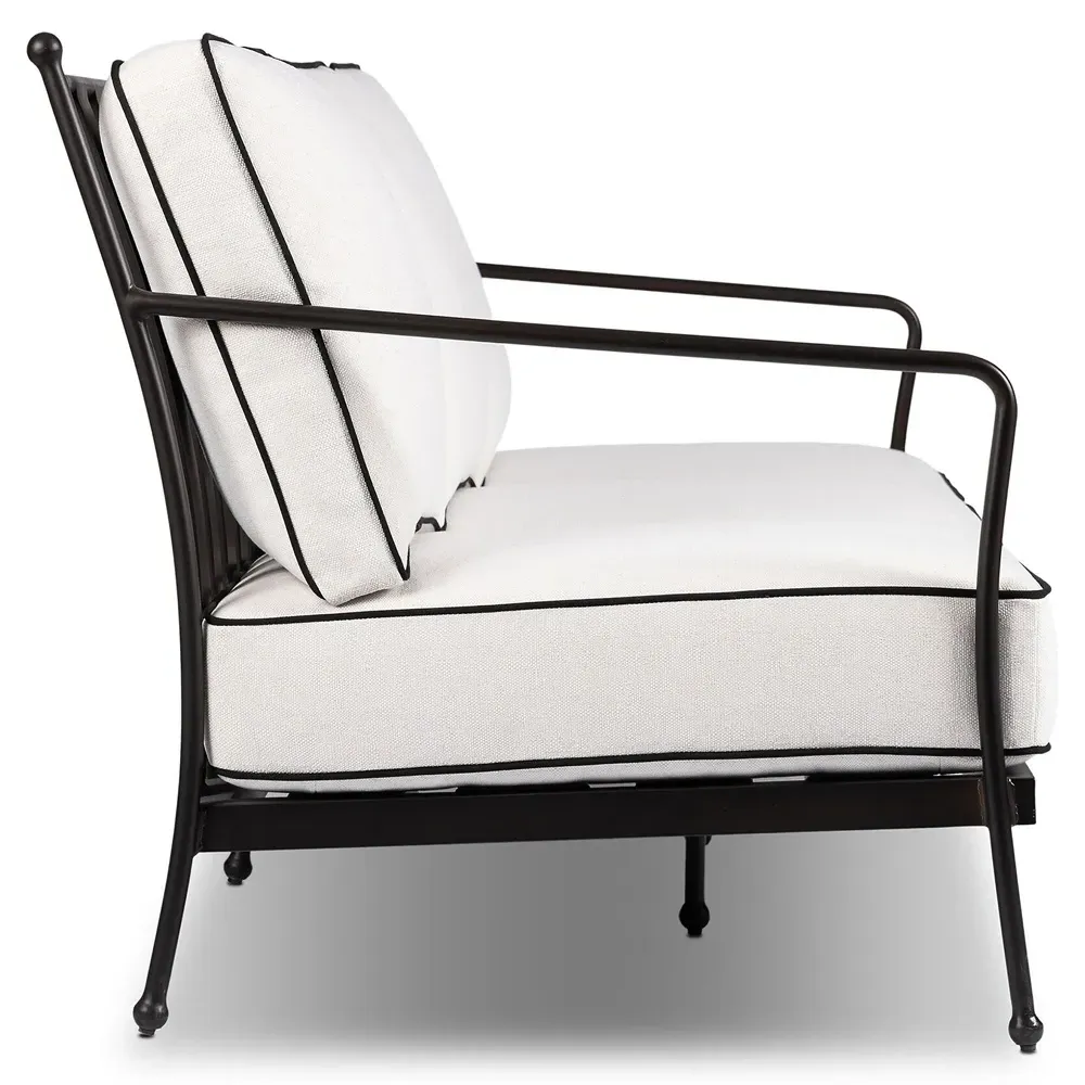 Gretchen Outdoor Sofa - White, Aluminum