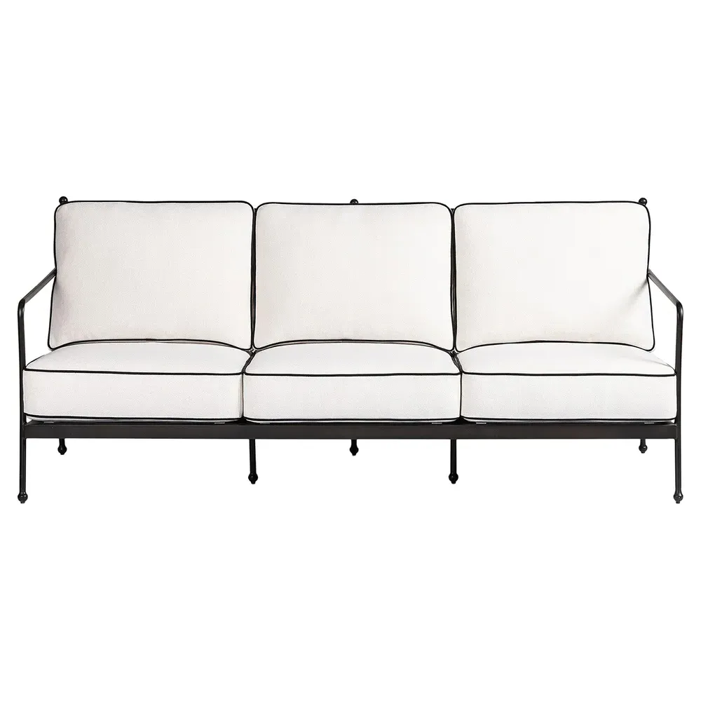 Gretchen Outdoor Sofa - White, Aluminum