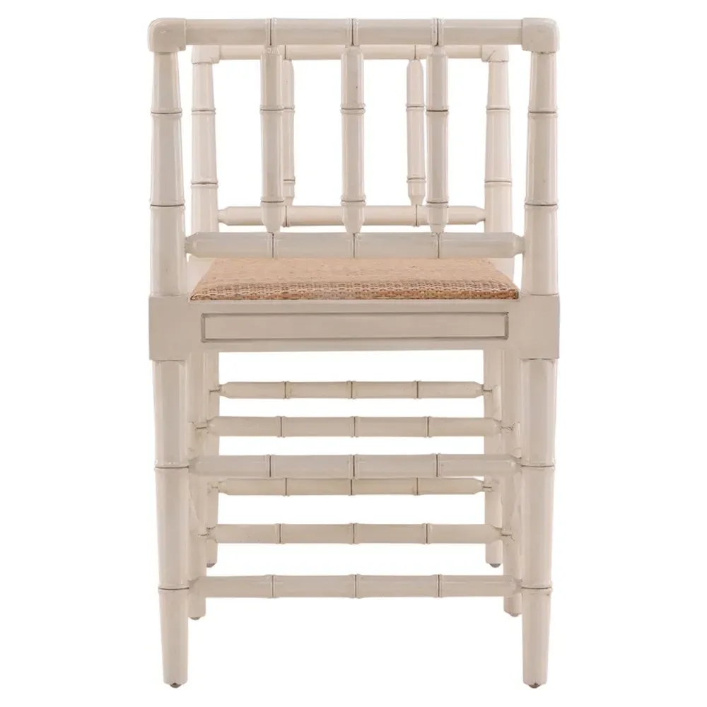 Gretta Bamboo Woven Bench - Cream, Raffia