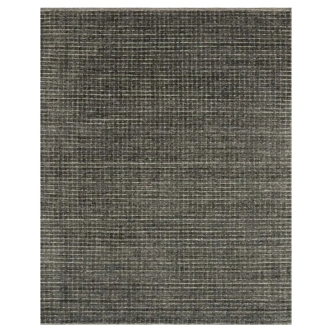 Greysen 2'6"x9'9" Linear Rug - Charcoal Black, Wool