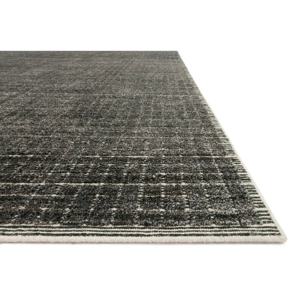 Greysen 9'6"x13'6" Linear Rug - Charcoal Black, Wool