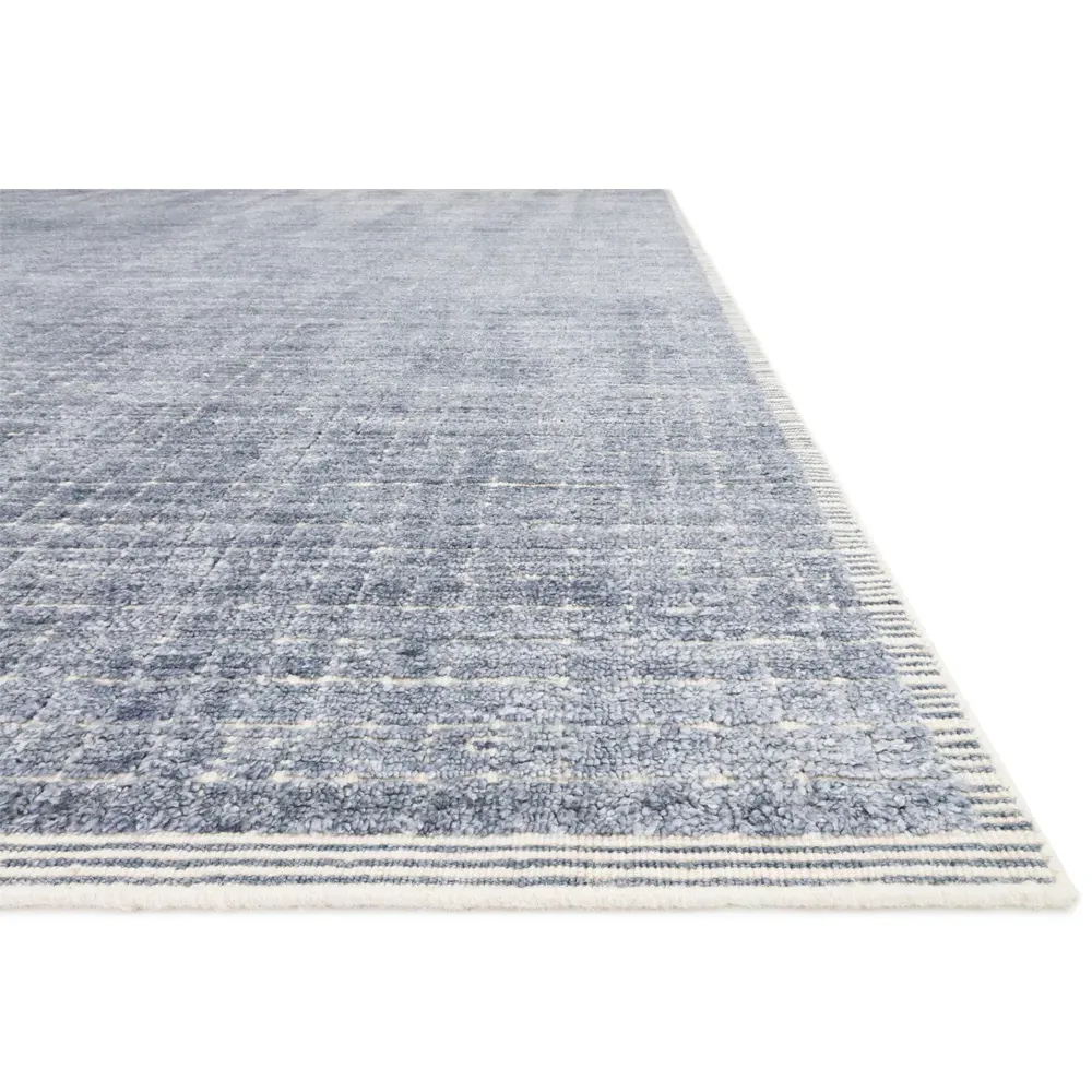 Greysen 9'6"x13'6" Linear Rug - Denim Blue, Wool