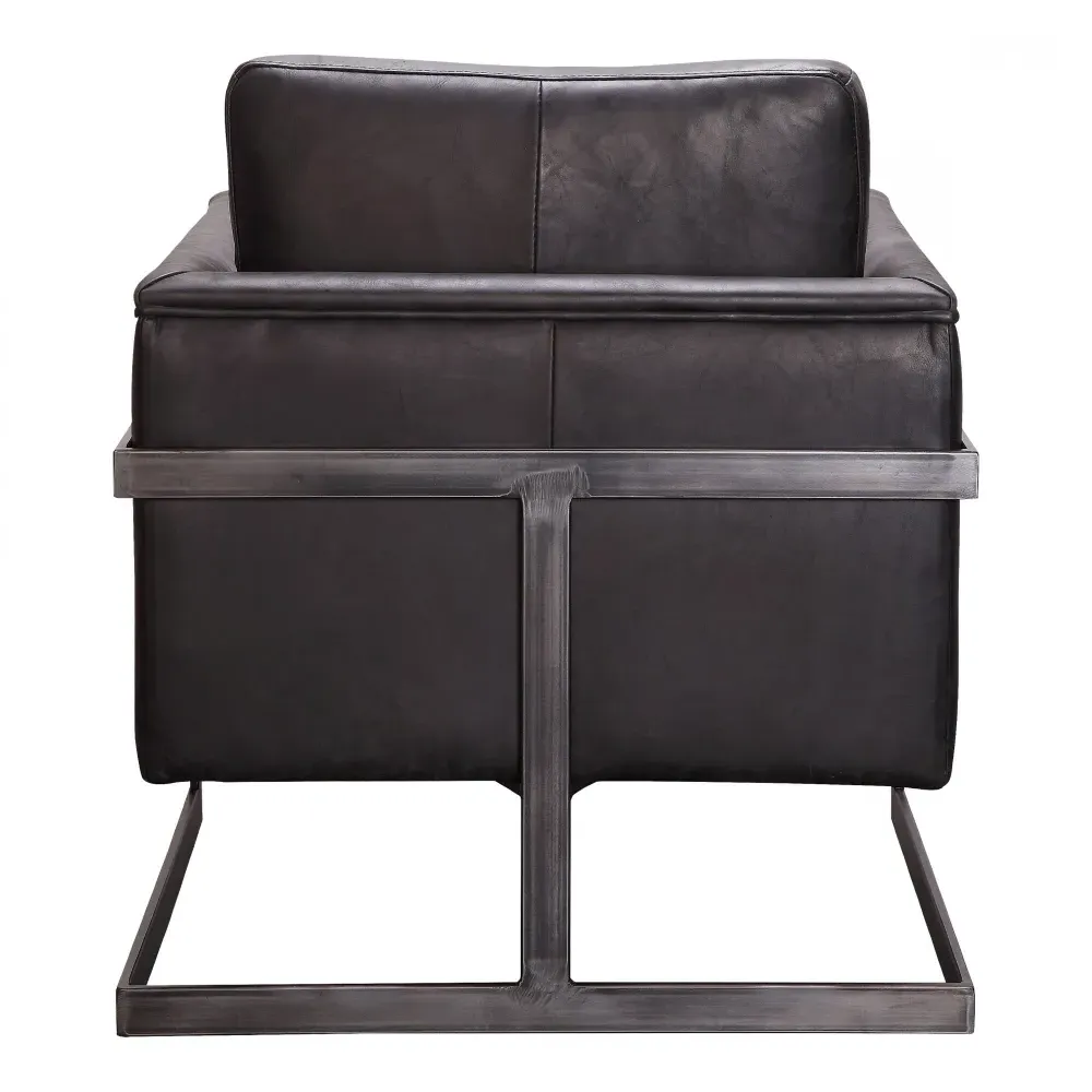 Griffin Arm Chair - Black, Leather