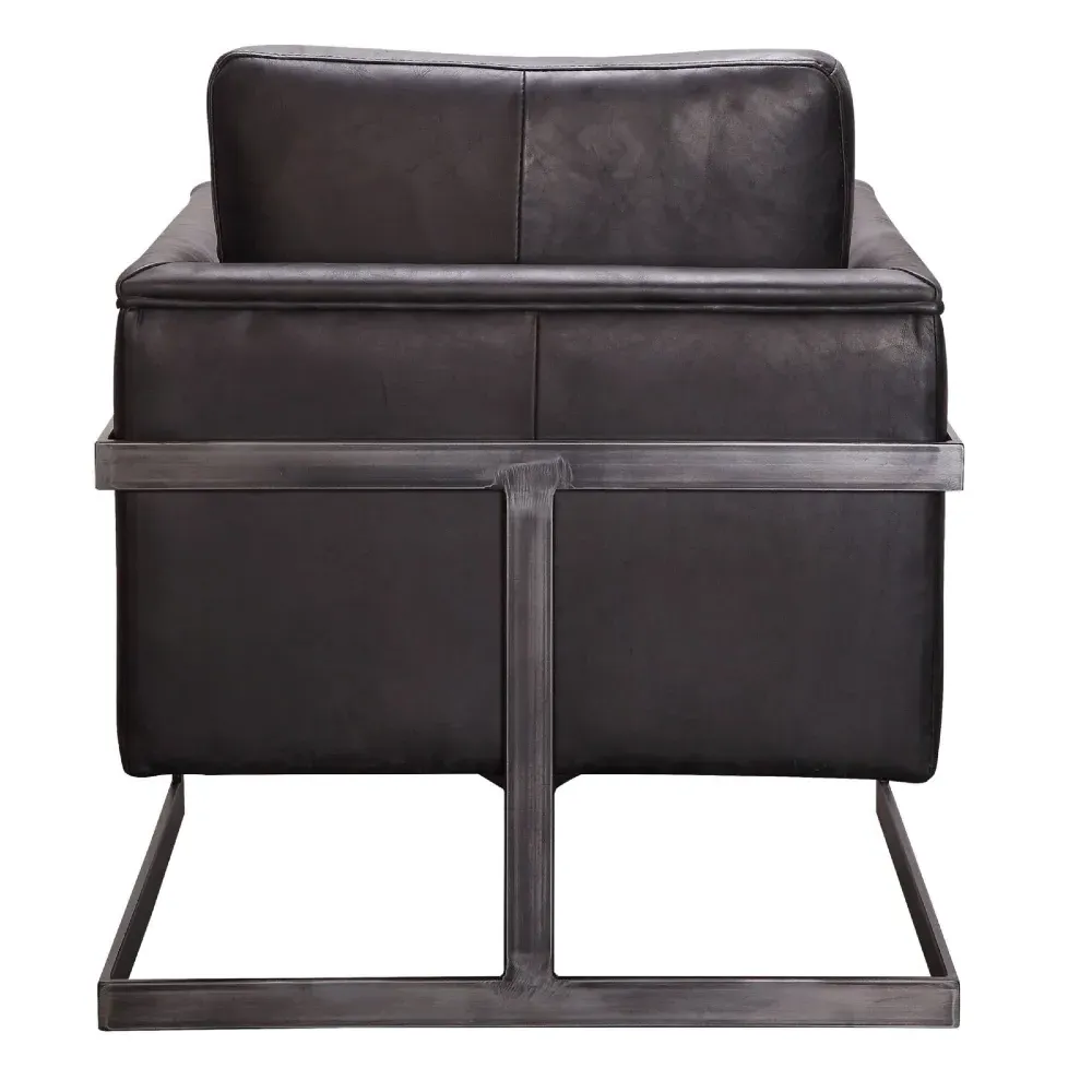 Griffin Arm Chair - Black, Leather