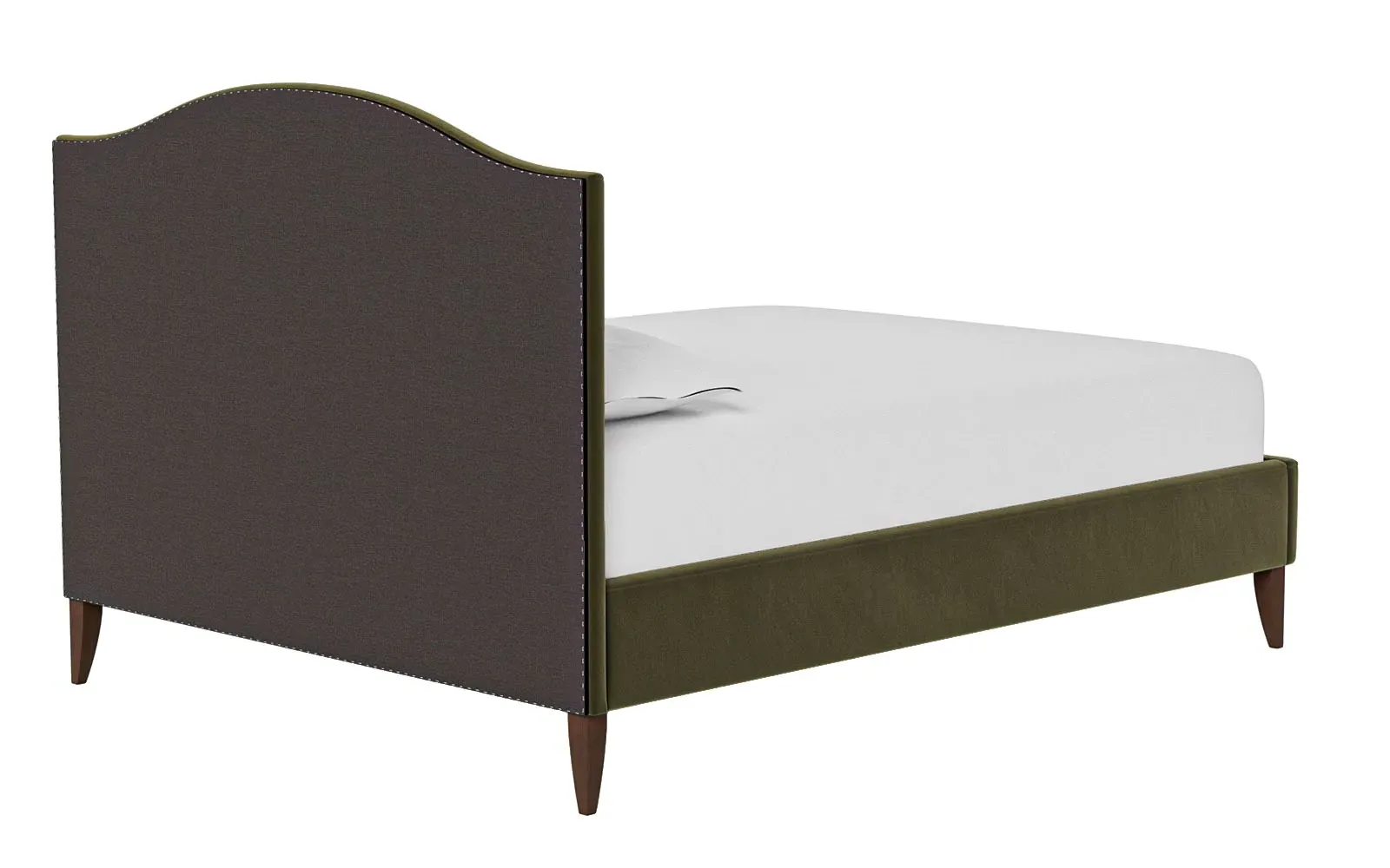Griffin King Size Bed Frame - Boxwood Green, Velvet