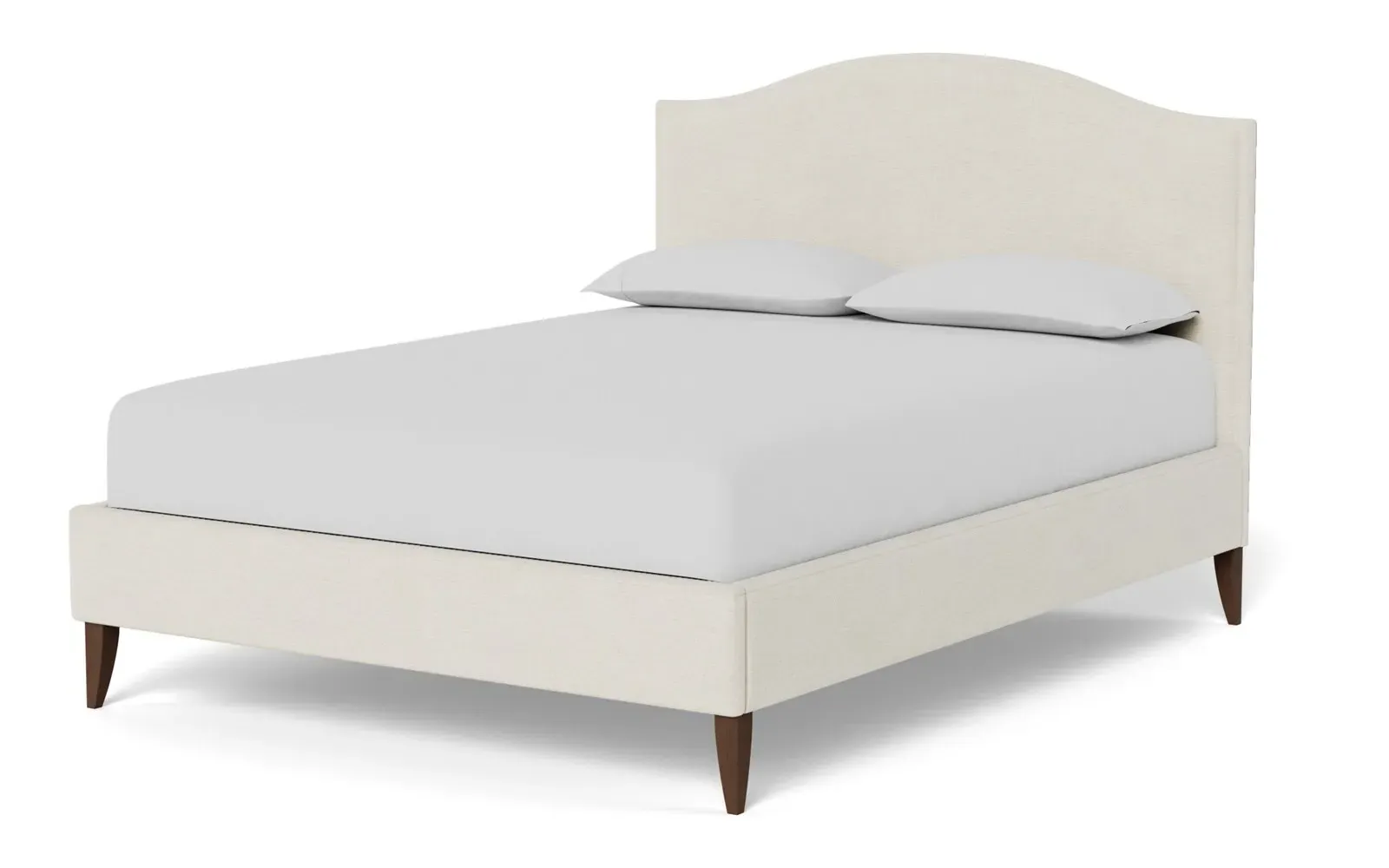 Griffin King Size Bed Frame - Heathered Ivory, Chenille