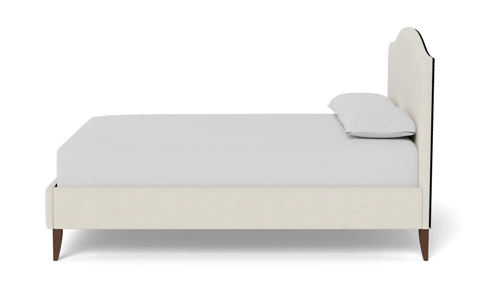 Griffin King Size Bed Frame - Heathered Ivory, Chenille