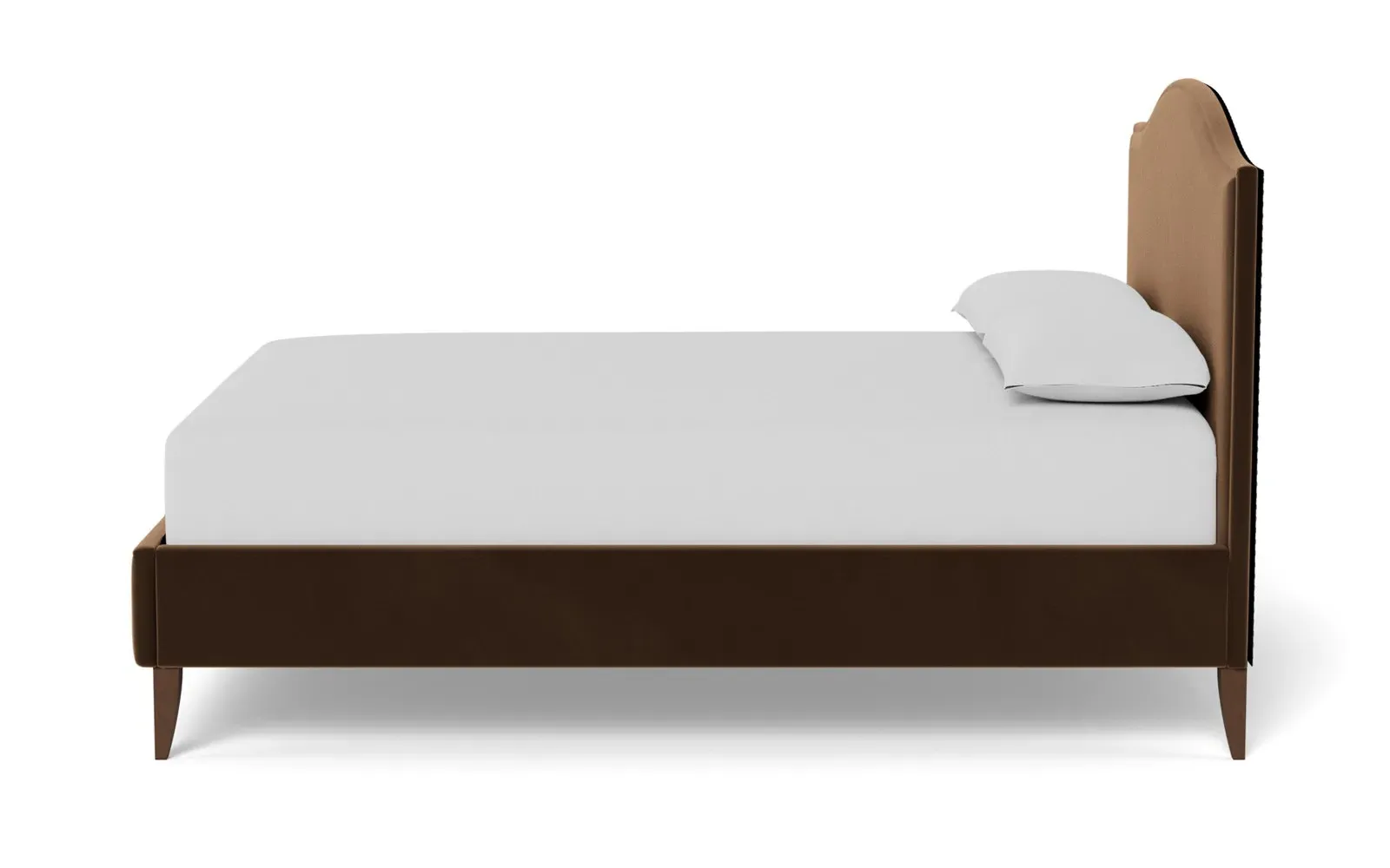Griffin King Size Bed Frame - Molasses, Velvet