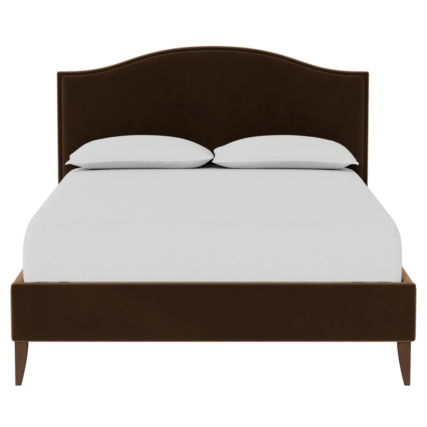 Griffin King Size Bed Frame - Molasses, Velvet