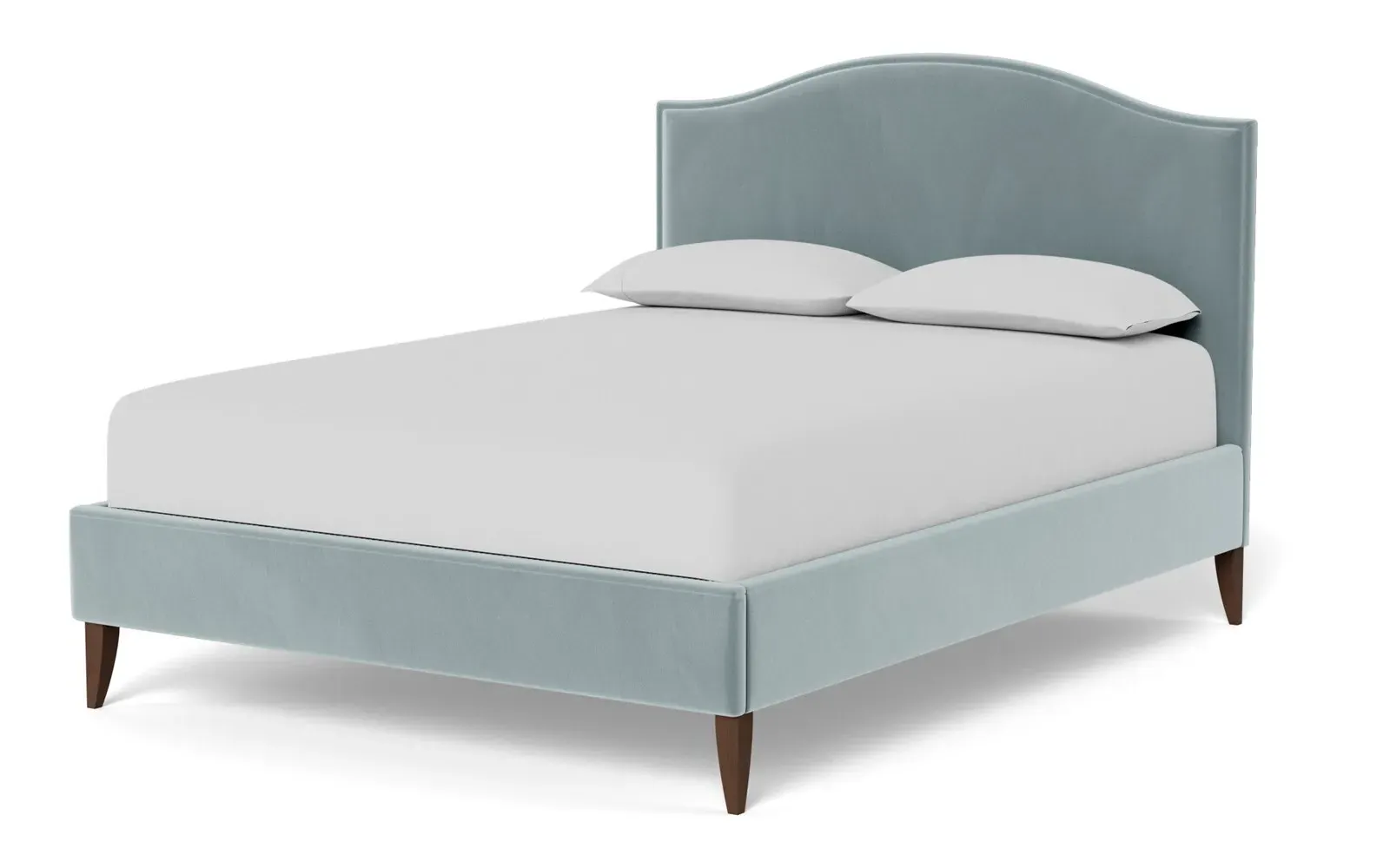 Griffin King Size Bed Frame - Saltwater Blue, Velvet