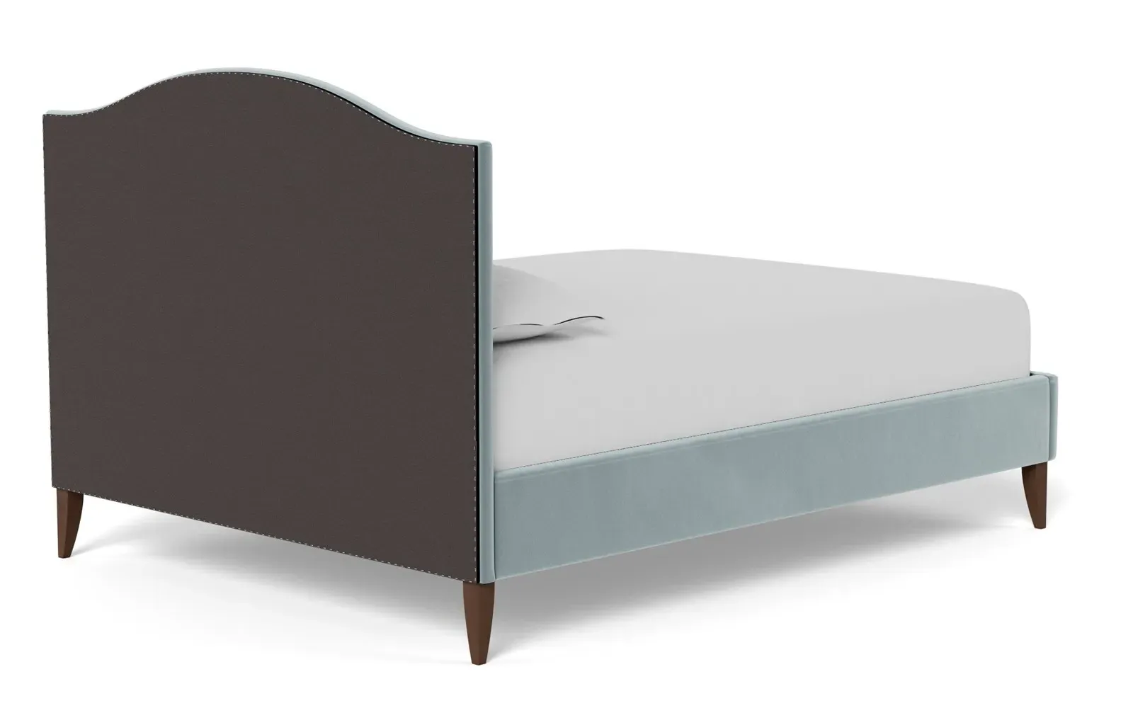 Griffin King Size Bed Frame - Saltwater Blue, Velvet