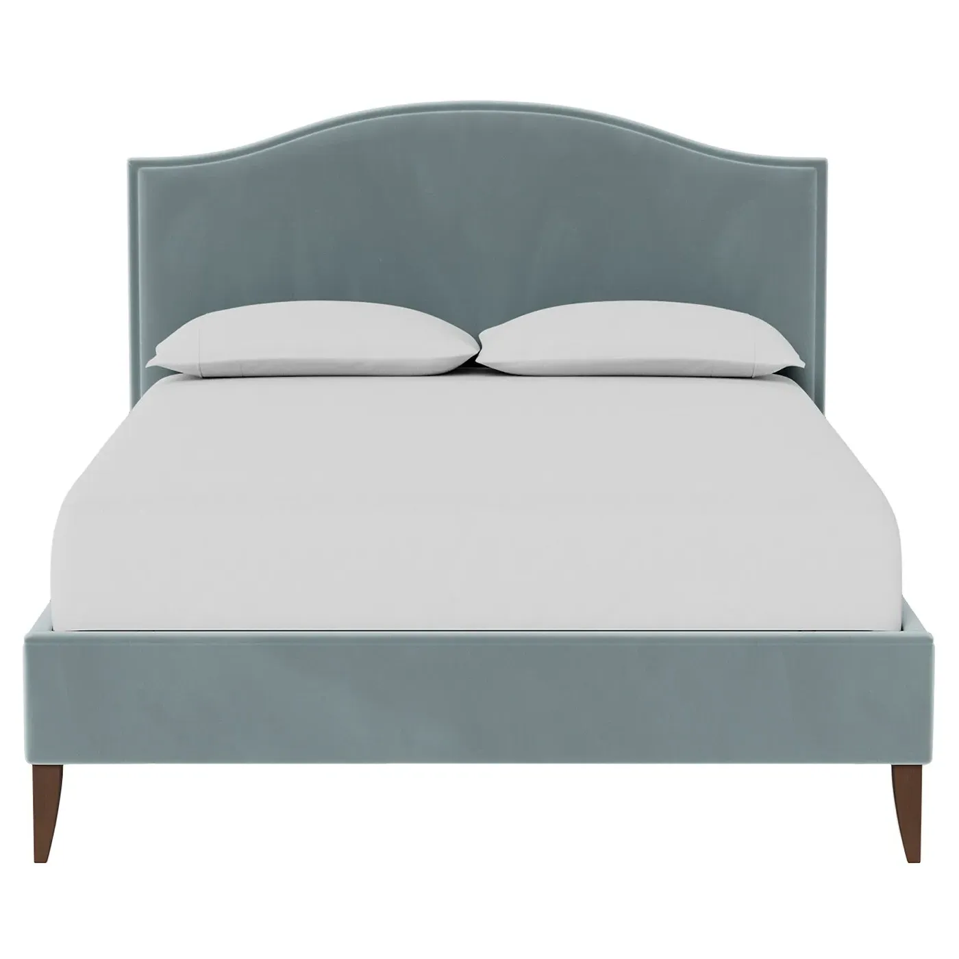 Griffin King Size Bed Frame - Saltwater Blue, Velvet