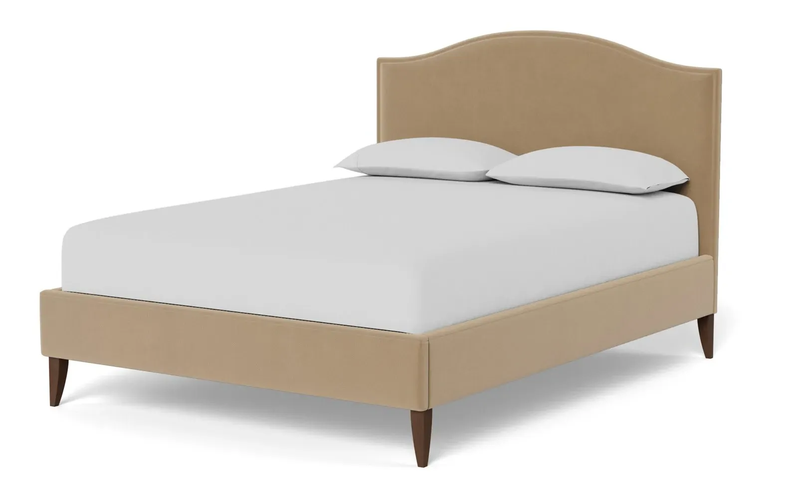 Griffin King Size Bed Frame - Sand Dune, Velvet