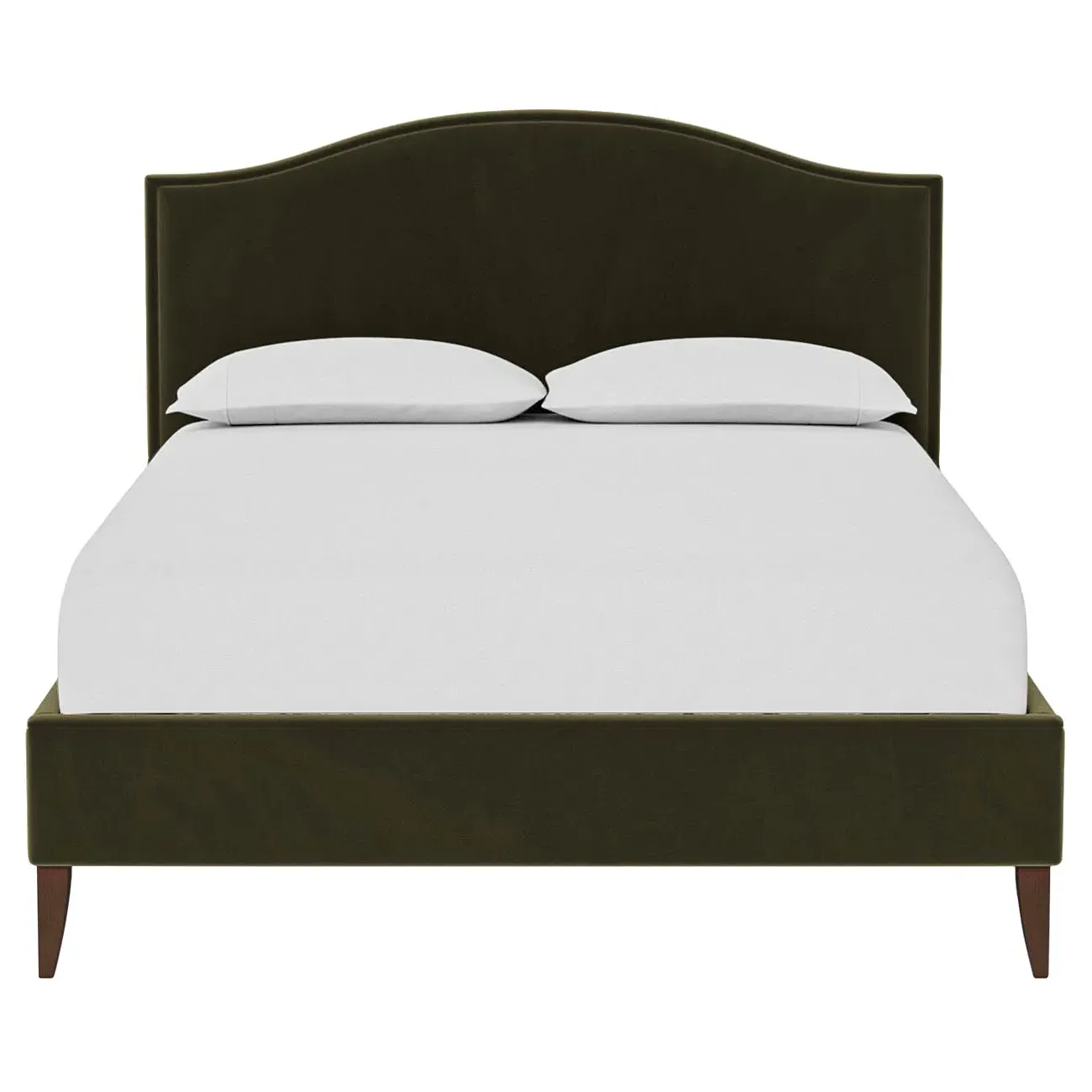 Griffin Queen Size Bed Frame - Boxwood Green, Velvet image