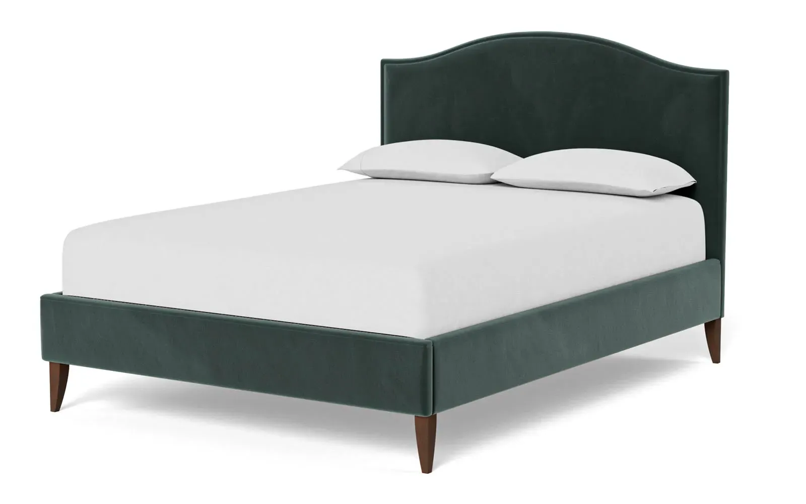 Griffin Queen Size Bed Frame - Lagoon, Velvet