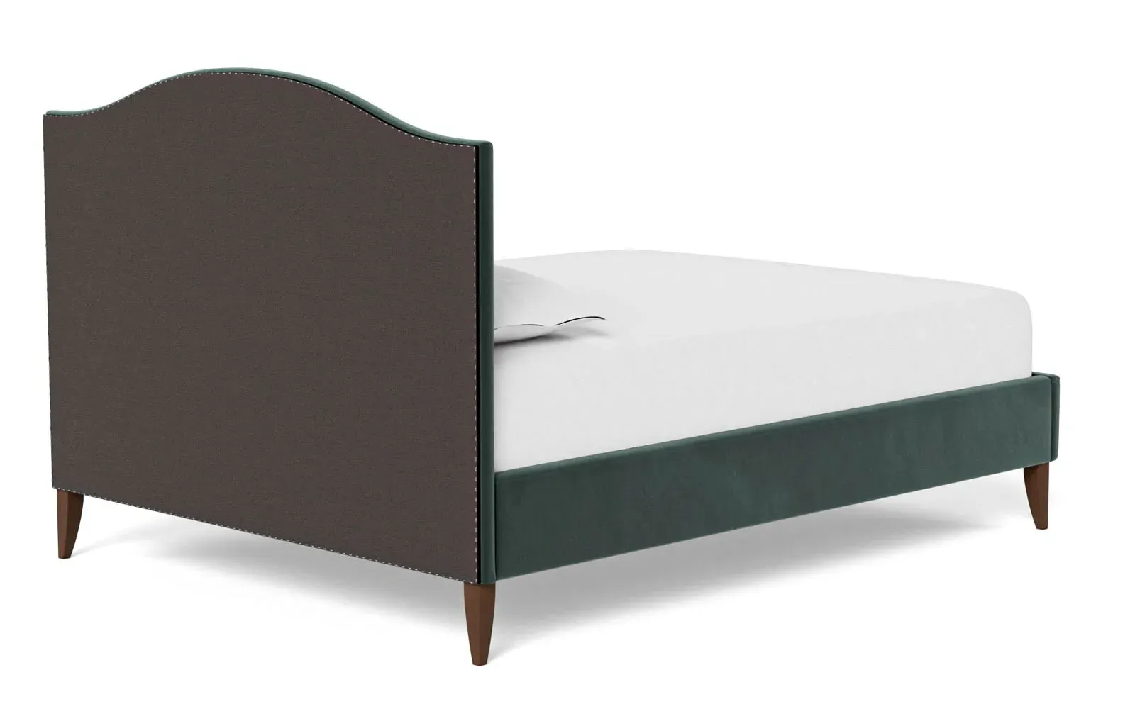Griffin Queen Size Bed Frame - Lagoon, Velvet
