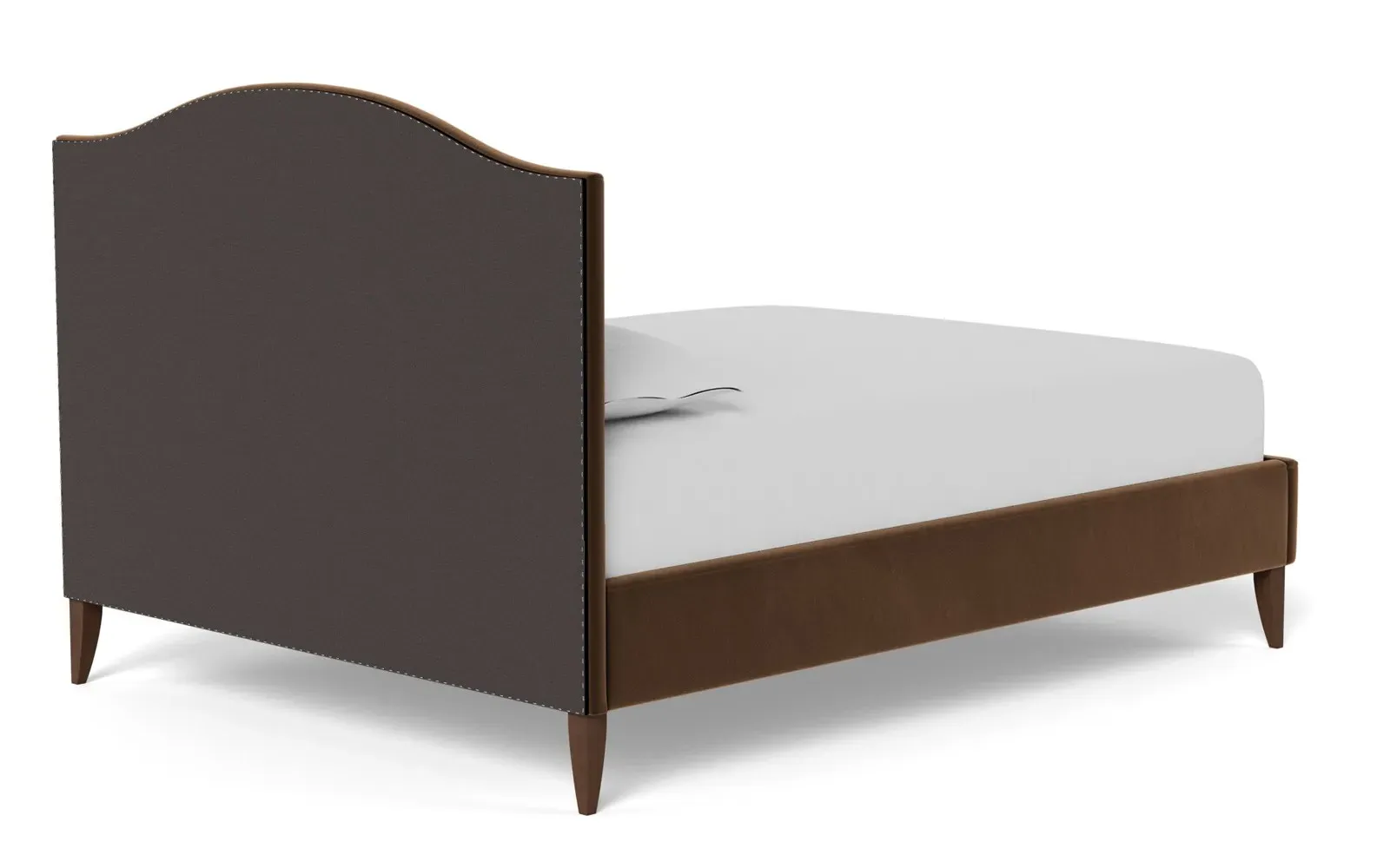 Griffin Queen Size Bed Frame - Molasses, Velvet