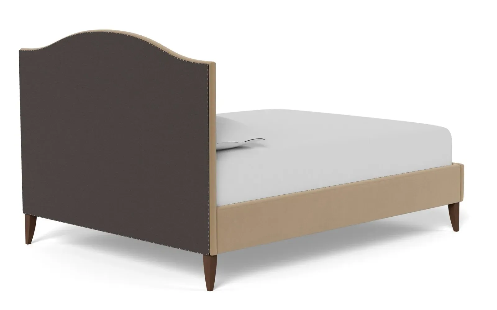 Griffin Queen Size Bed Frame - Sand Dune, Velvet