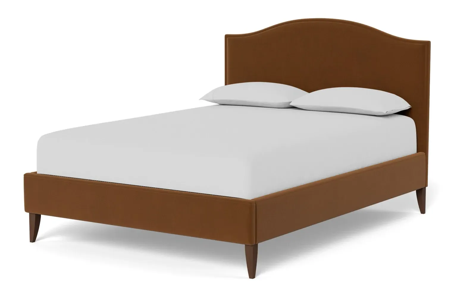 Griffin Queen Size Bed Frame - Spice, Velvet