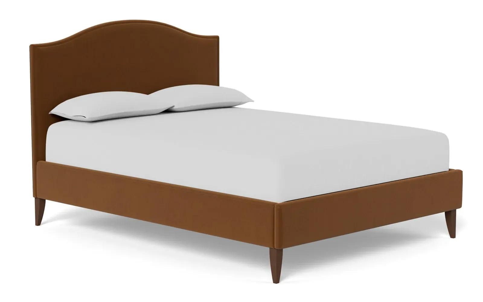 Griffin Queen Size Bed Frame - Spice, Velvet
