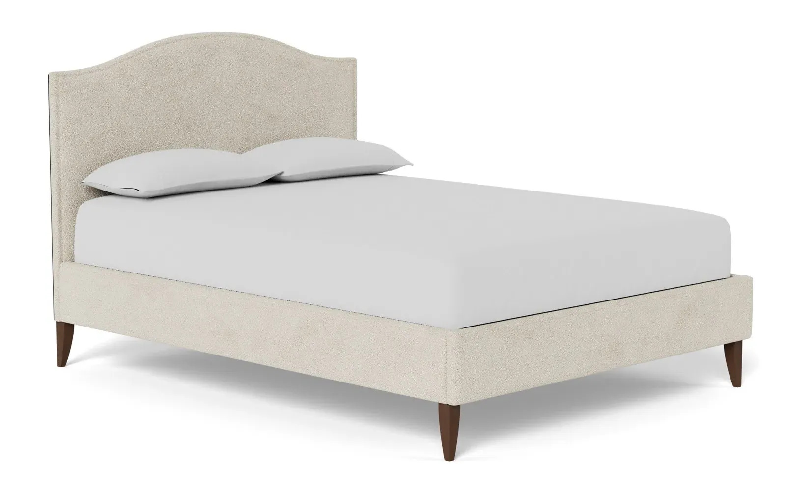 Griffin Queen Size Bed Frame - Sugar Cookie, Boucle